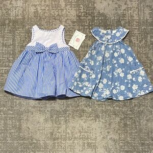 NWT Bundle of two 6-9m baby girl dresses.
